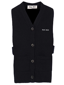 Miu Miu V-Neck Sleeveless Cardigan