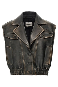 Miu Miu Vintage-Effect Button-Up Gilet