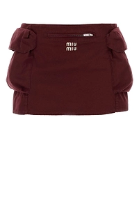Miu Miu Washed Poplin Mini Skirt
