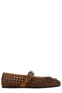 Miu Miu Woven Strap Ballet Flats