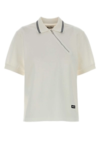 Miu Miu Zip-Detailed Short-Sleeved Polo Shirt