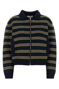 Miu Miu Zipped Striped Cardigan