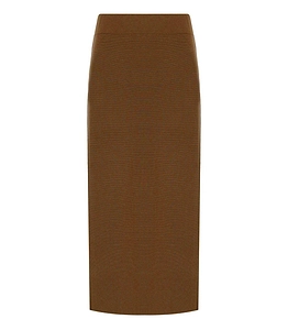 Mm By Max Mara Rear Slit Knitted Skirt