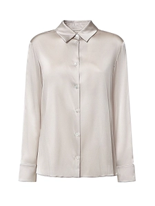 Mm By Max Mara Satin Long-Sleeve Shirt