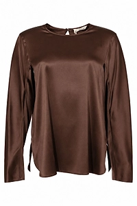 Mm By Max Mara Round Neck Satin Top