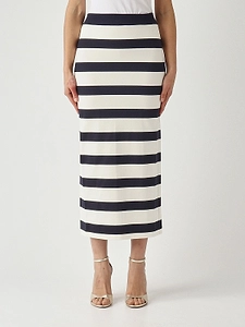 Mm By Max Mara Striped Midi Skirt