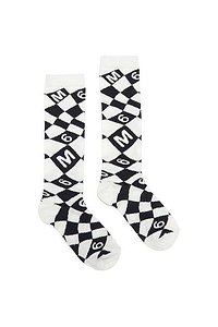 Mm6 Maison Margiela Kids Checked Socks