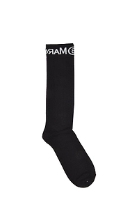 Mm6 Maison Margiela Kids Logo Intarsia Socks