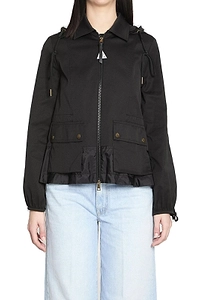 Moncler Adenium Logo Patch Hooded Coat