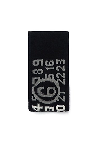 Mm6 Maison Margiela Kids Numbers Knitted Fringed Scarf