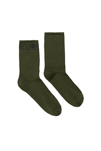 Mm6 Maison Margiela Kids Numeric Logo Intarsia Socks