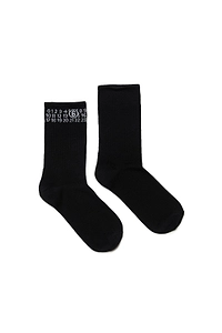 Mm6 Maison Margiela Kids Numeric Logo Intarsia Socks