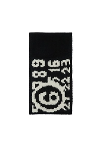 Mm6 Maison Margiela Kids Numeric Logo Knit Scarf