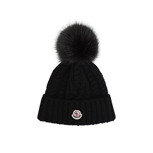 Moncler Cable-Knit Pom-Pom Hat