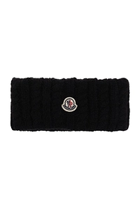Moncler Cable Knitted Logo Headband