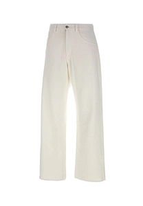 Mm6 Maison Margiela Raw-Cut Frayed Wide-Leg Trousers
