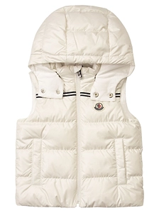 Moncler Enfant Logo Patch Zip-Up Padded Gilet