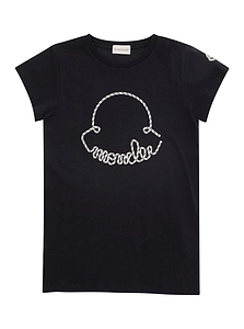 Moncler Enfant Logo Printed Crewneck T-Shirt Dress