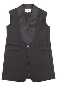 Mm6 Maison Margiela Kids Single-Breasted Sleeveless Blazer
