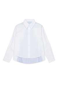 Mm6 Maison Margiela Kids Striped Logo Detail Shirt