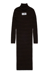 Striped Turtleneck Dress