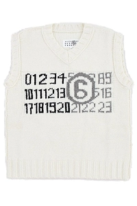 Mm6 Maison Margiela Kids V-Neck Knitted Top