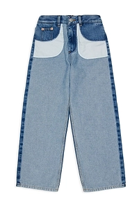 Mm6 Maison Margiela Kids Contrast Panel Jeans