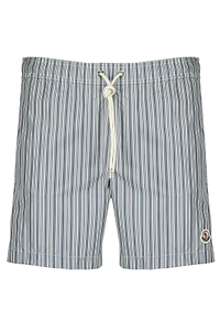 Moncler Drawstring Striped Swim Shorts