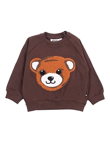 Molo Embroidered Teddy Bear Face Crewneck Sweatshirt