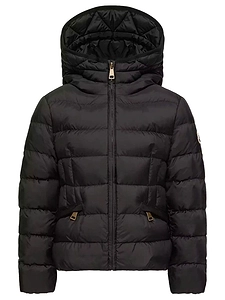 Moncler Enfant Avoce Logo Patch Zip-Up Jacket