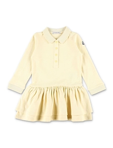 Moncler Enfant Button Detailed Ruffled Hem Dress