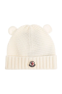 Moncler Enfant Teddy Bear Ears Beanie