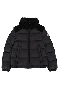 Moncler Enfant Vard Teddy-Trimmed Down Jacket