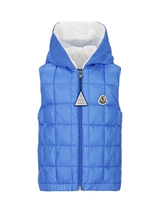 Moncler Enfant Logo Patch Hooded Padded Vest