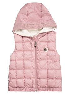 Moncler Enfant Logo Patch Hooded Padded Vest