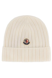 Moncler Enfant Logo Patch Knitted Beanie
