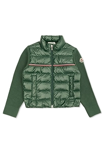 Moncler Enfant Logo Patch Quilted Cardigan