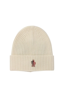 Logo Patch Ribbed Beanie