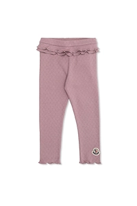 Moncler Enfant Logo Patch Ruffled Trousers