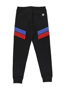 Moncler Enfant Logo Patch Stripe-Detailed Track Pants