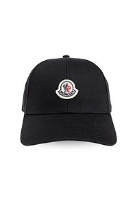 Moncler Logo Patch Curved Peak Baseball Cap