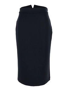 Moncler Genius Back-Slit Logo-Patch Skirt