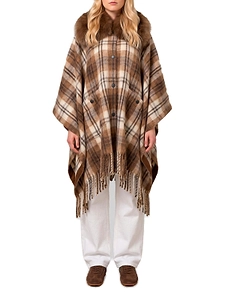 Fringed Checked Cape