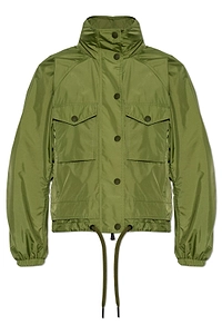 Moncler Grenoble High-Neck Drawstring Coat