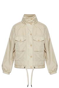 Moncler Grenoble High-Neck Drawstring Coat