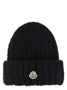 Moncler Logo Patch Knitted Beanie