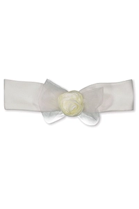Flower Embellished Satin Hair Band