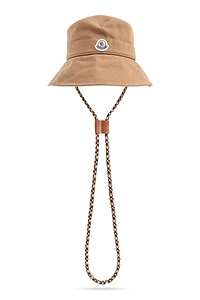 Moncler Logo Patch Drawstring Bucket Hat