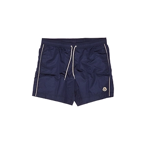 Moncler Logo Patch Drawstring Swim Shorts