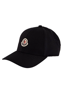 Moncler Logo Patch Gabardine Baseball Cap
